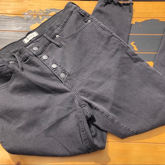 Madewell Denim - Madewell 9” High-Rise Skinny Black Jeans 33